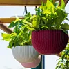10 inch round metal rattan hanging baskets wholesale plastic planter