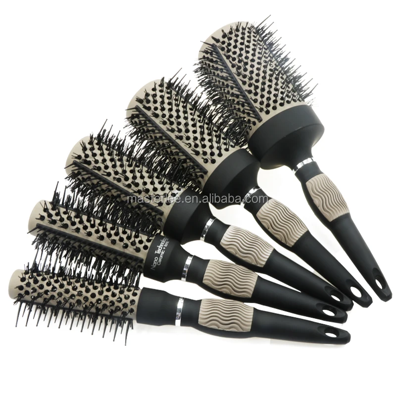 

Masterlee Brand New Arrival Custom Nano Thermal Ceramic Hair Brush With Heat-resistant Ceramic Brush, Customised