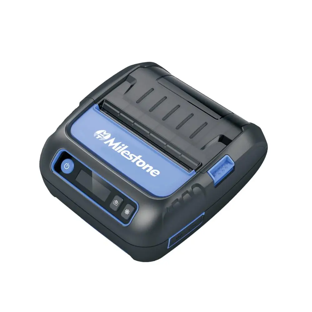 

80mm All in one Mobile Bluetooth Android Barcode Label Receipt Thermal Printer, Blue + black color