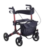 Four Wheel Rollator with Fold Up Removable Back Support, Red