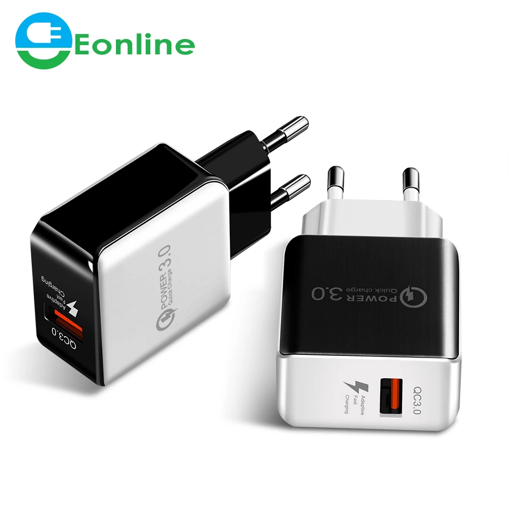 EONLINE Quick Charge QC 3.0 Fast USB Charger Universal For Samsung Galaxy For Xiaomi Redmi wall charger adapter