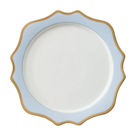 

JC Dinnerware Wedding Sunflower Charger Plate Blue Color Gold Rim, Blue color with gold rim