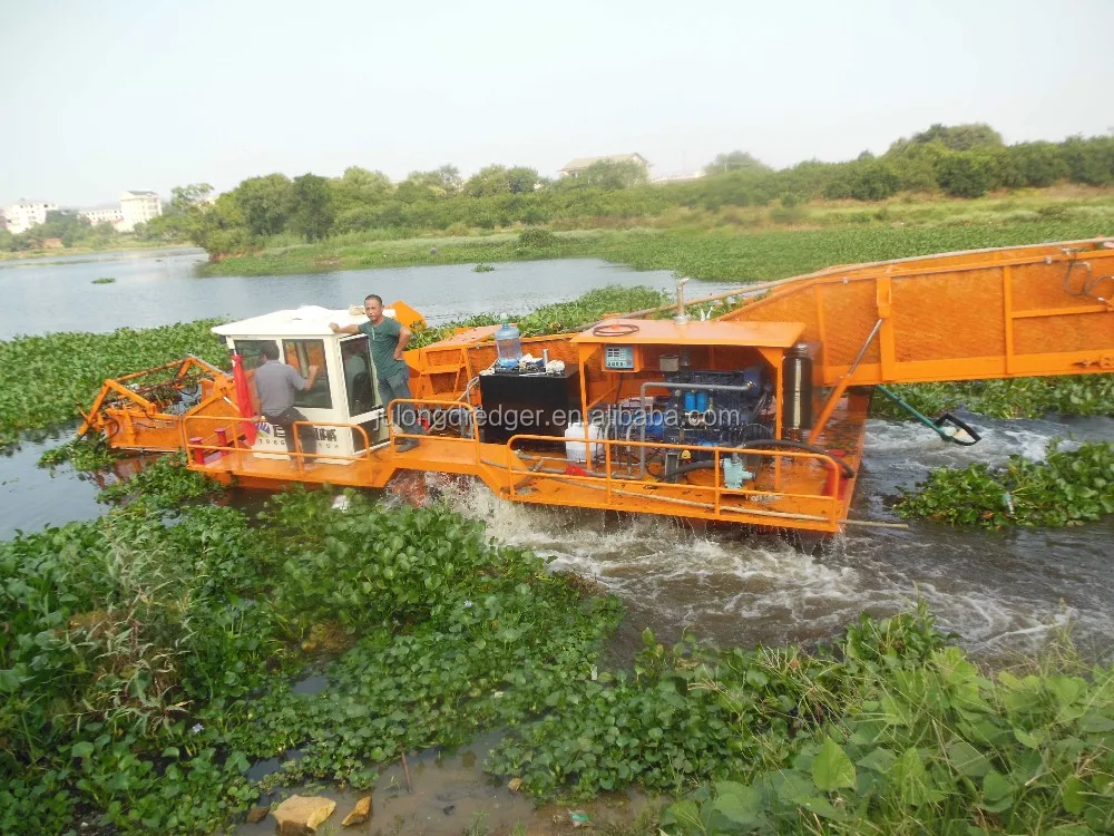 julong water harvest machine/ aquatic weed harvester for sale
