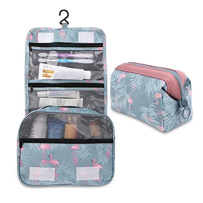 

Portable Women Flamingo Multifunction Toiletry Cosmetic Storage Bag, Large Capacity Hanging Makeup Bag Organizer, 6 colors