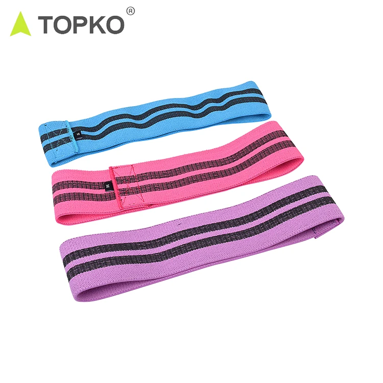 

TOPKO Brand new set extra thick band exercise home gym training resistance hip circle bands, Customized
