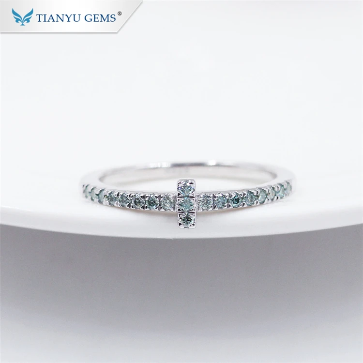 

tianyu simple thin rings cross gold plated sterling silver 925 moissanite ring designs for girl