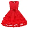 Online Hot Sale Beautiful Red Flower Girls Dress For Wedding From China