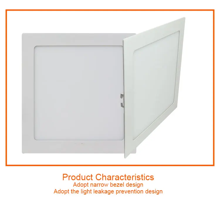 High quality dimmable office skd 15w embedded led panel light fixtures