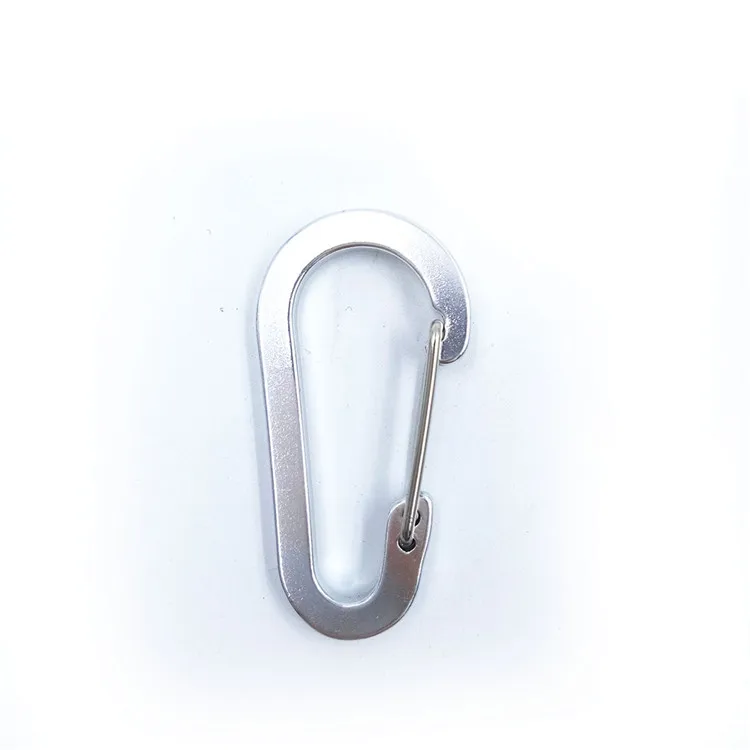 6x60MM Aluminum Snap Hook Promotional Keychains Carabiners Pet Supplier Pet Leashes Hook Dress Button