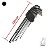 9PCS 1.5-10mm Hexagon Wrench Set Carbon Steel Torque Spanner Reinforced Toughen Metric Ball Ended Allen Socket Hex Key NLJBS00