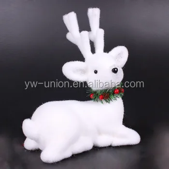 white christmas deer figurine