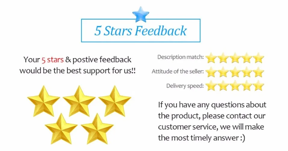 5 stars feedback