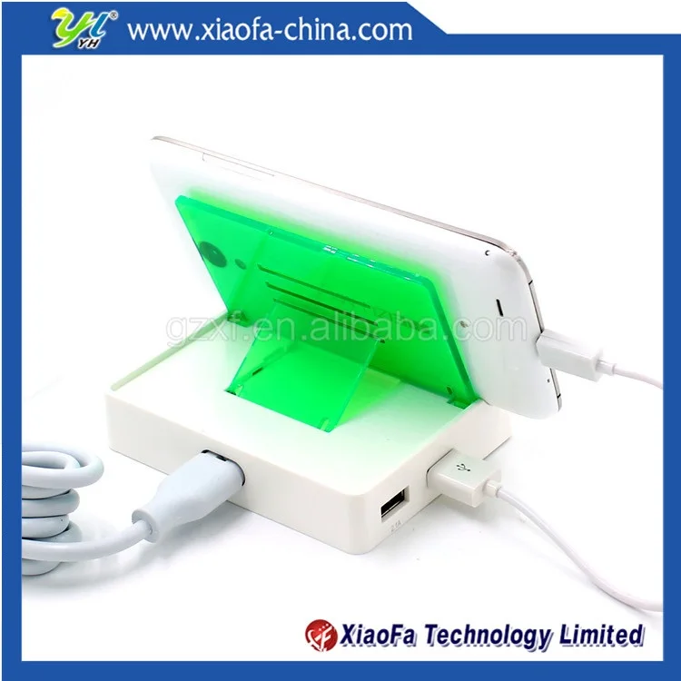 Portable 5V 3.1A dual port usb fast charger with stand holder dock for smartphone