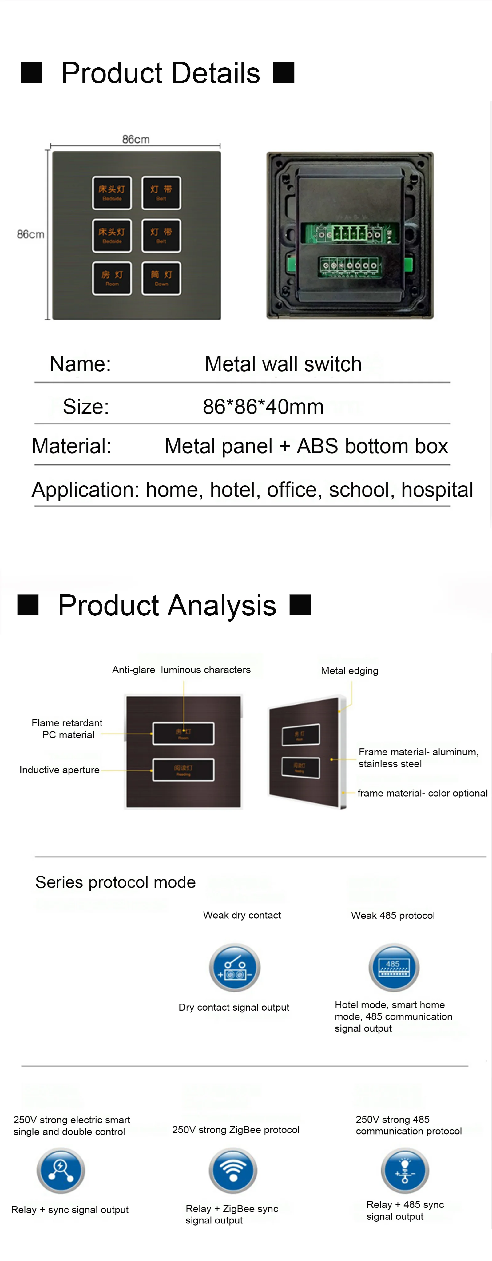 Touch screen smart home capacitor light switch magnetic switch zigbee switch 3 gang australia - ANKUX.COM