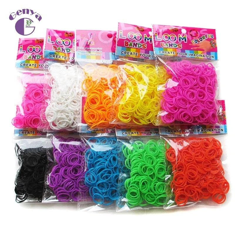 

Fashion loom rubber band with solid colors