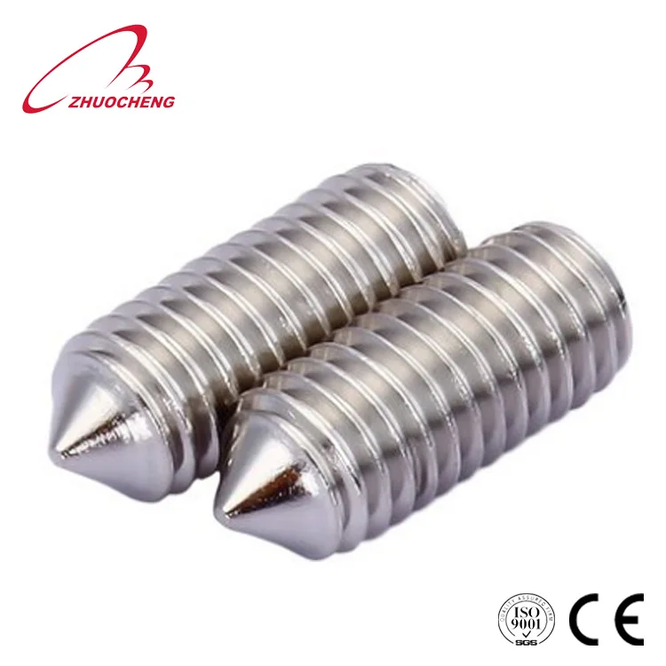 
DIN914 Stock Hexagon socket set screws with cone point 