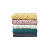 VB3023 - Wholesale Solid Color Throw Blanket Lightweight Soft for Sofa Bed Couch Knitted Blanket Cozy Luxury 100% Polyester