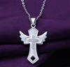 setting with CZ stones cross pendant special pendant