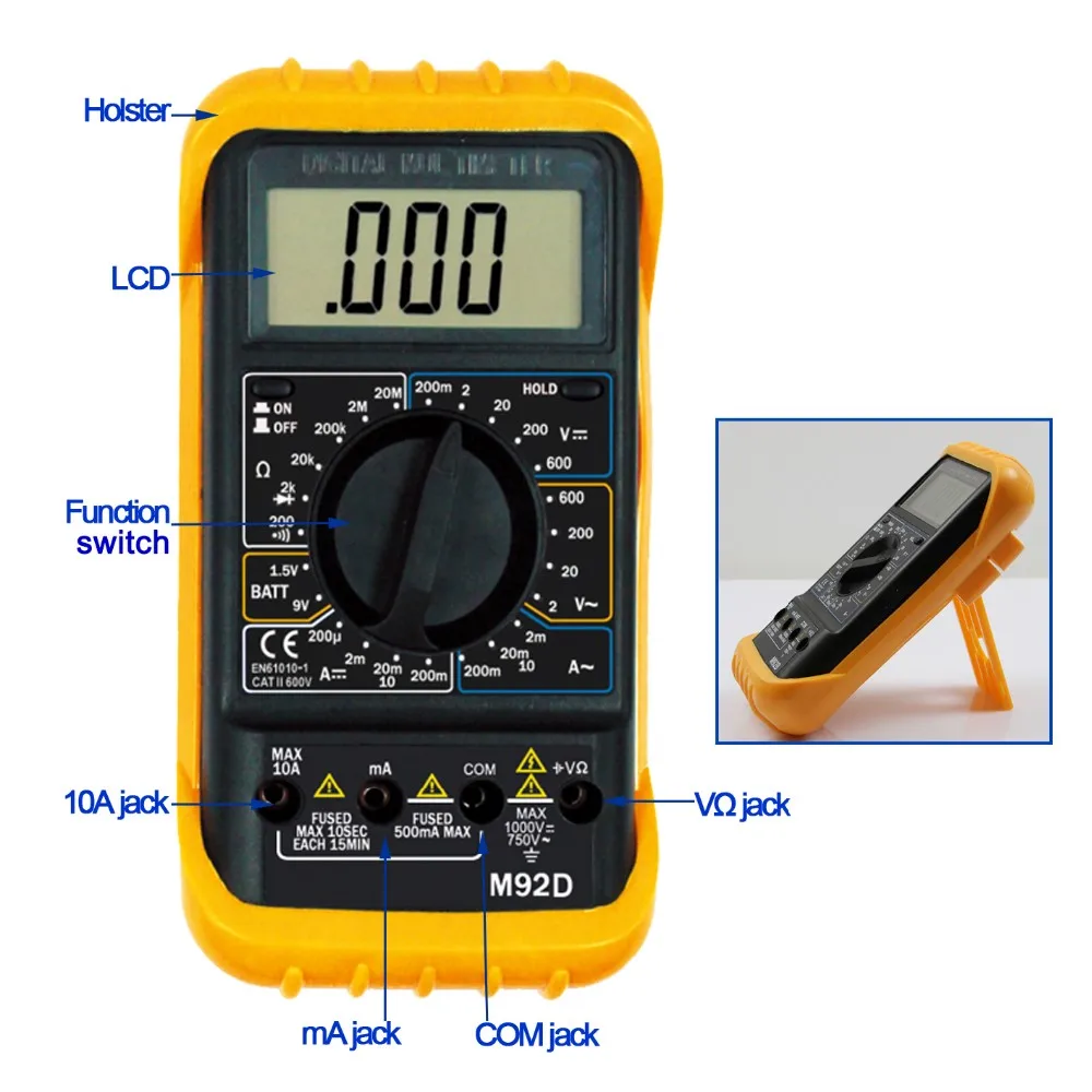 M92b(ce) Hottest Digital Multimeter - Buy Digital Multimeter,Best ...