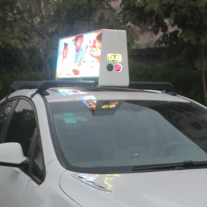 3G/4G Wifi ,USB double side fullcolor advertising led sign  taxi top  led display waterproof