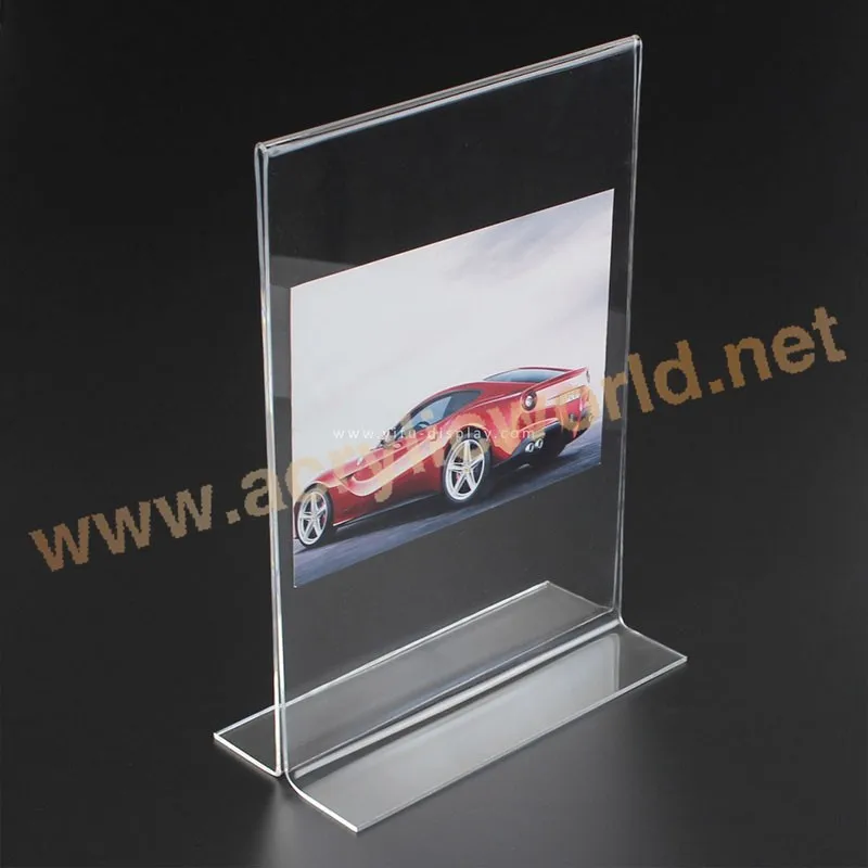 Acrylic Menu Card Holder Base Graphics Bases For Cafes Poster Display
