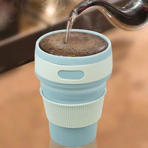 Image of Free Sample Wholesale Custom Folding Portable Silicone Collapsible Coffee Mug