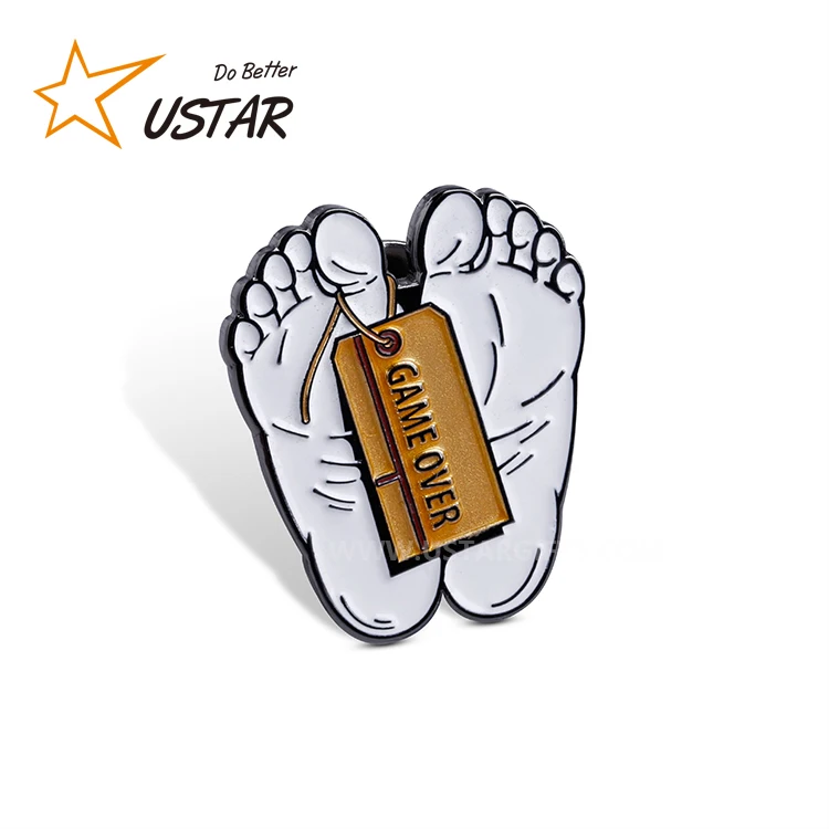 white lapel pin