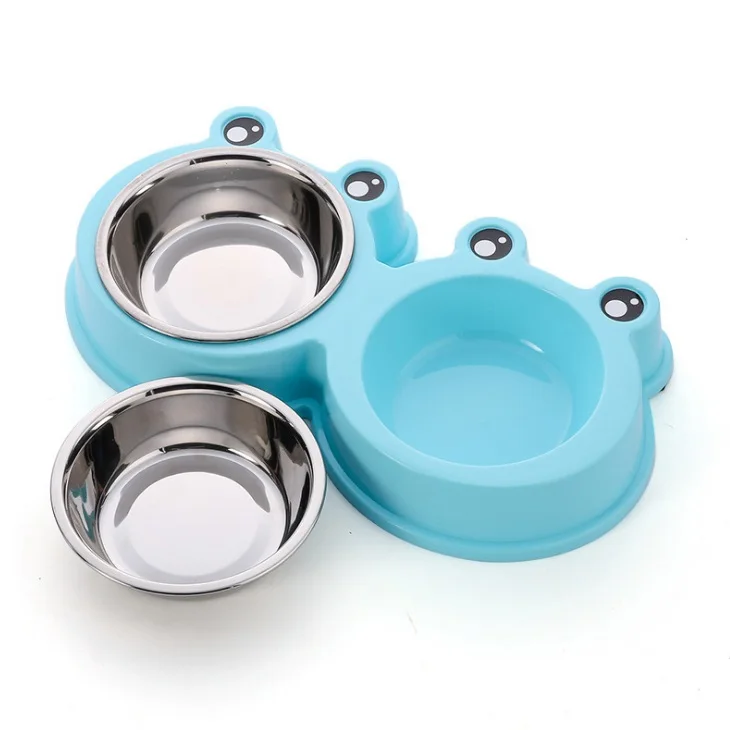 2019 Hot Sale Frog Shaped Slow Feeder Dog Water Bowl Stainless