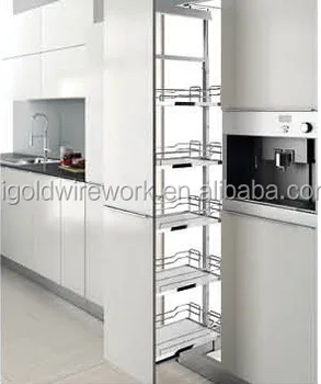 Soft Close Slide Pull Out Tall Unit Storage Basket For Kitchen Soft Close Slide Pull Out Tall Unit Storage Basket For Kitchen Cabinet