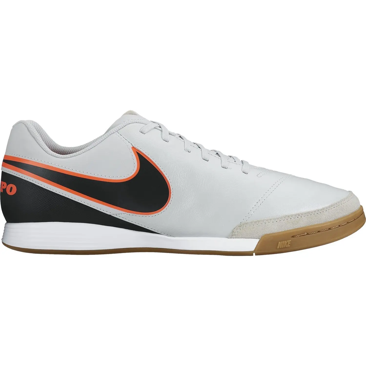 Nike Tiempo Genio Leather IC Mens Indoor Soccer Shoes - Crimson/White/Silver | Sportitude Running