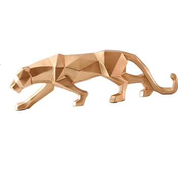 geometric panther sculpture