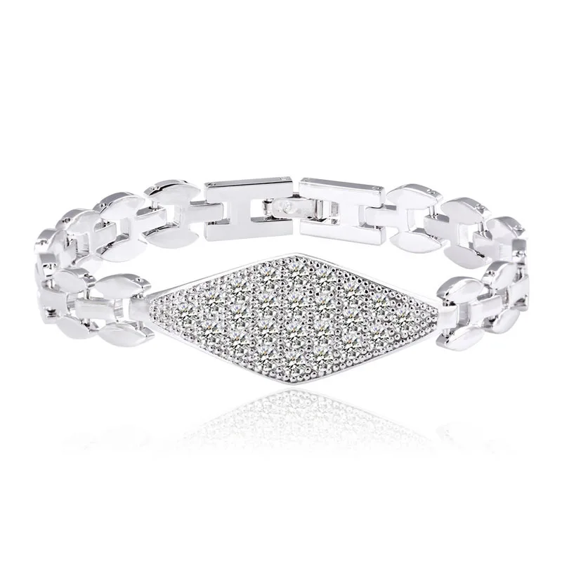 

XB7036 Xuping trendy artificial diamond bangle, sterling silver color bangle bracelet, fashion Thailand jewellery