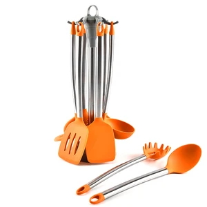 9 Set BPA free heat resistant nonstick silicone kitchen utensils cooking set