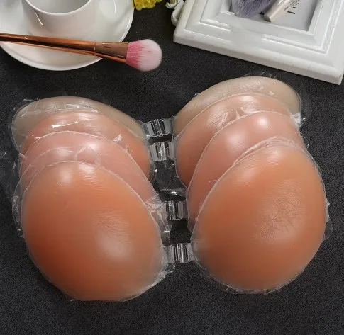 时尚性感女性隐形硅胶胸罩自粘乳房推高比基尼俯卧撑胸罩