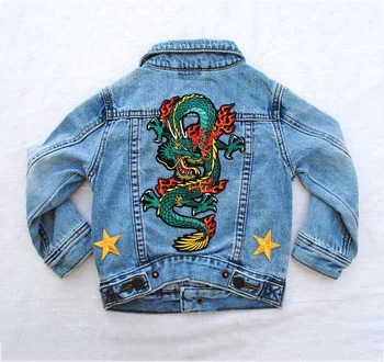 denim jacket with embroidery on back