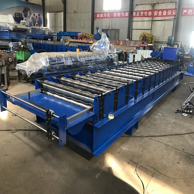 
Aluzinc galvanized steel Tile Making Machine with decoiler and table 