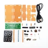 4 Bits Digital Tube DIY kit LED electronic clock microcontroller LED digital Multi-Function Light Control clock time suite