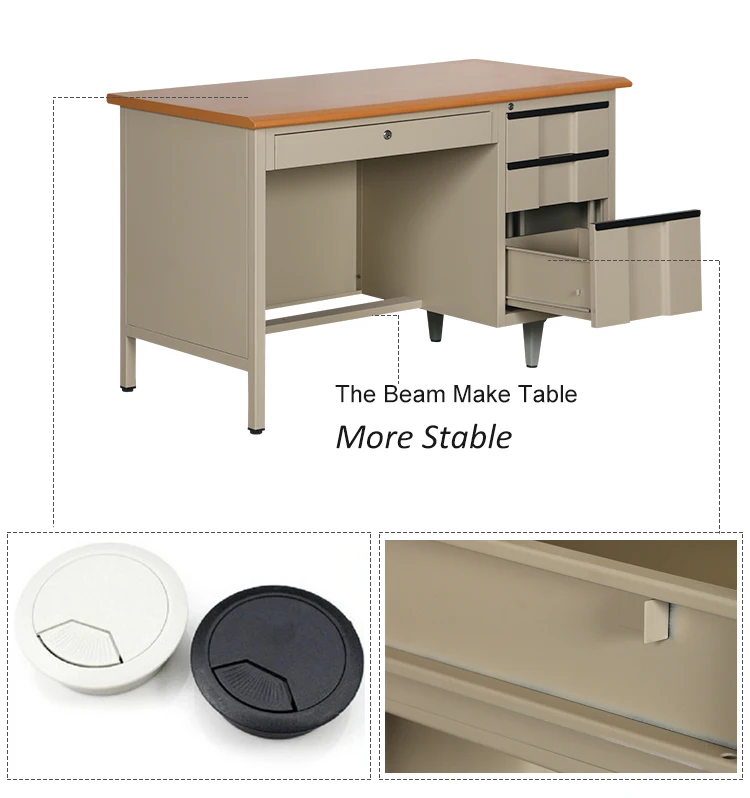 2018 New Modern Steel I-shape  Office PC Table Design Photos