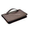 New design leather rechargeable battery document holder leather rechargeable battery file folio wholesale
