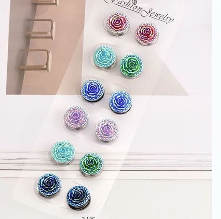 

Double-Sided Magnetic Corsage Hijab Pins Muslim Headscarf Clasp Brooch Shawl Scarf Pins Jewelry Gifts, 6 colors as photo