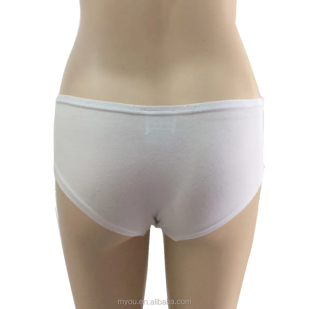 Pure White Solid Color Plain Cotton Hign Elastic Cotton Women Briefs Ropa Interior De Ni Top