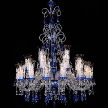 New Luxurious K9 Crystal Hanging Glass Balls Chandelier Blue Ceiling Light Buy New Exquisite Blue Chandelier Ceiling Light American Style Chandelier