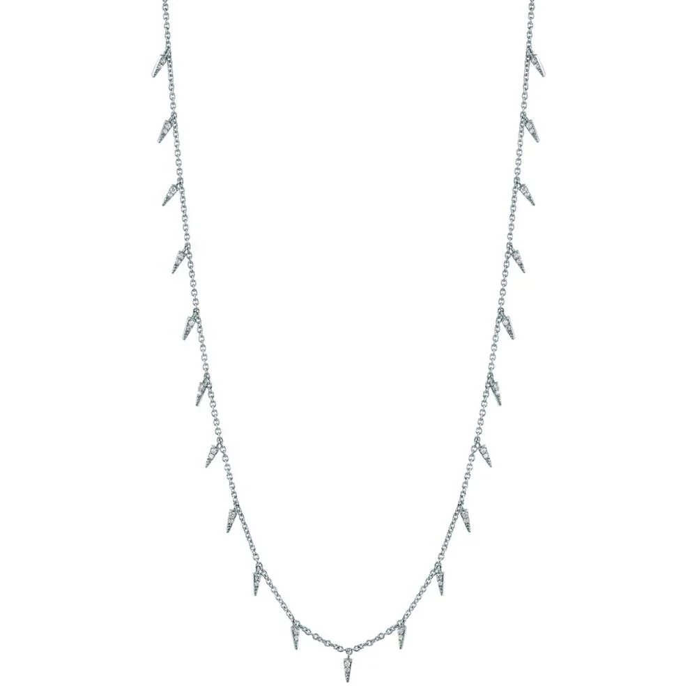 

LOZRUNVE Customized 925 Silver Gold Fringe Drop Necklace Choker Jewellery