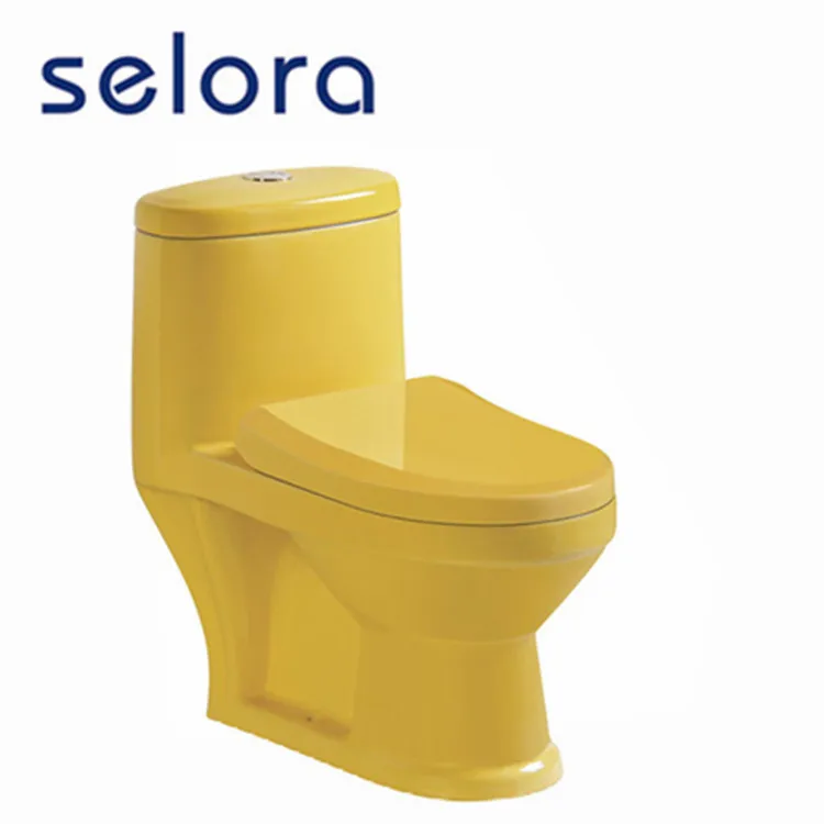 Colorful Siphonic One Piece Cera Yellow Color Toilet Bowl From China Buy Yellow Toilet