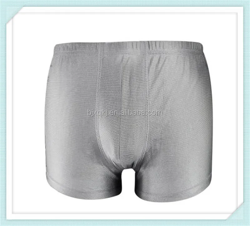 

silver fiber fabric anti radiation underwear for men, Grey