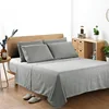 High Quality King Size Bed Sheets Set Gray Luxury Soft Microfiber Bedding Sheets Set