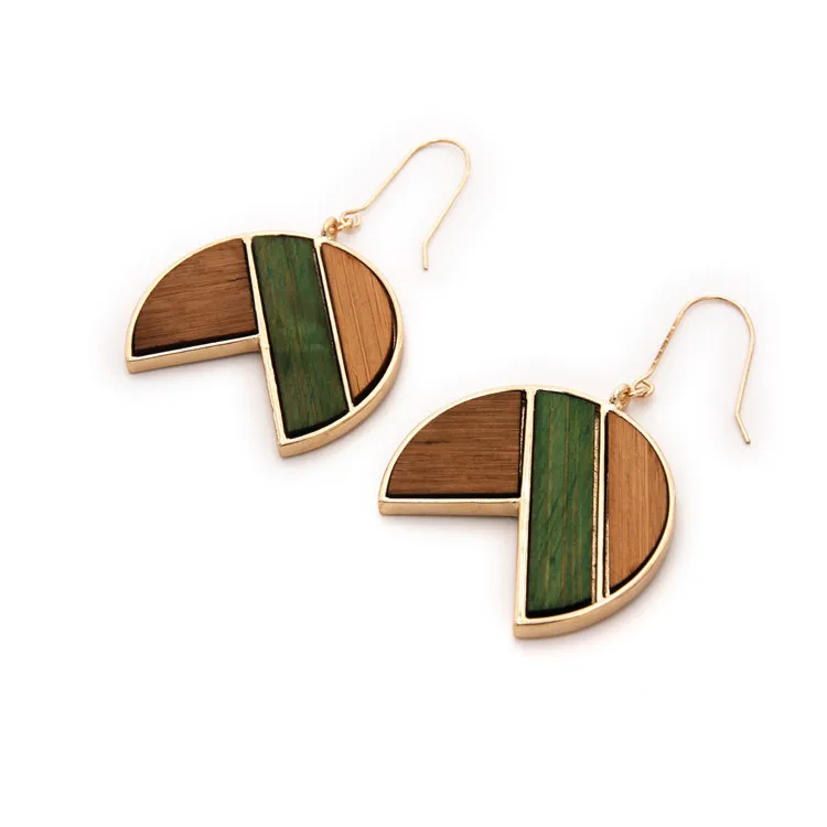 

AL-ER84312 /TRACYSGER/ minimalist geometric irregular bamboo earrings