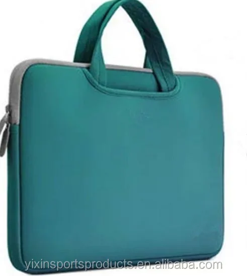 Neoprene soft laptop sleeve tote bag carrying case briefcase business laptop bag with Pockets for Charger /Mouse/ keyboard