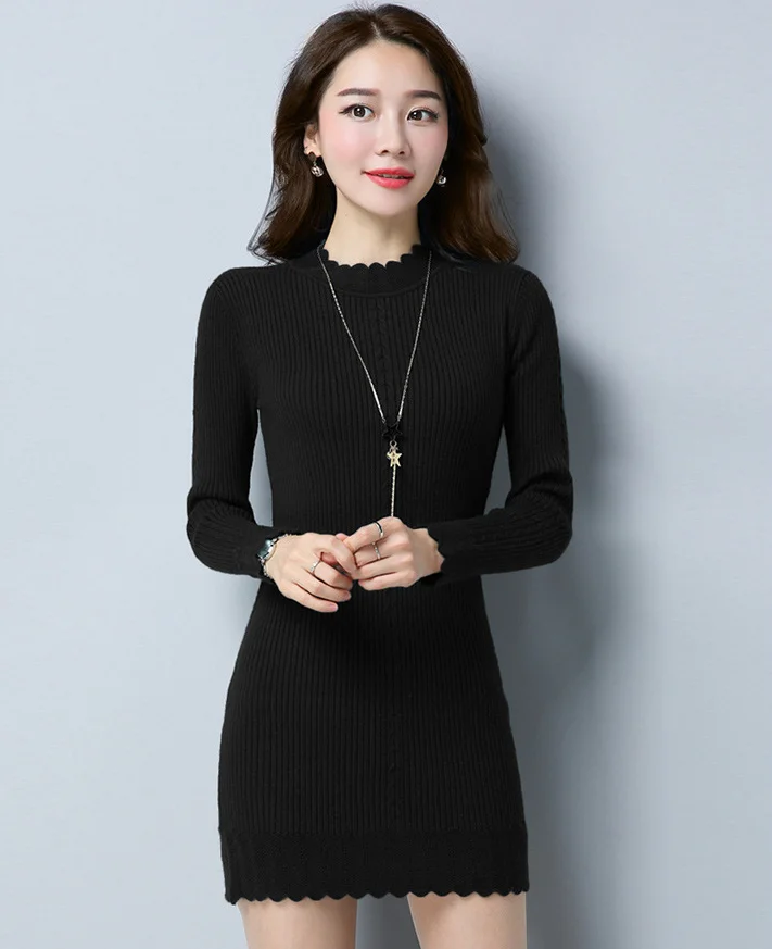 Guangzhou Mature Ladies Fashion Korea Sweaters Dress Women Sexy 9gg ...