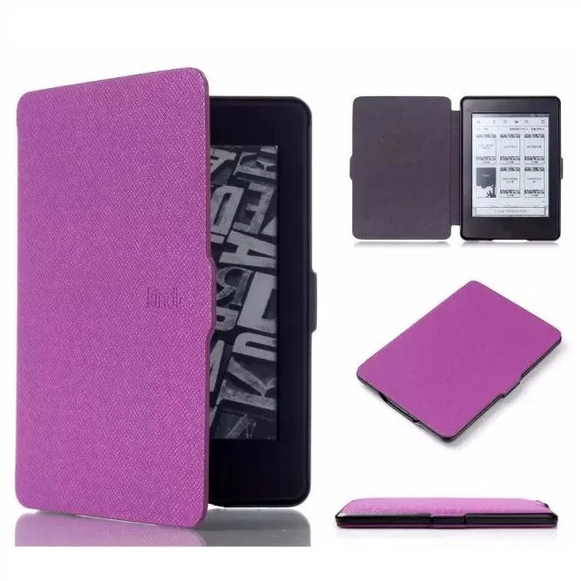 Auto Sleep Wake Function Ultra Slim PU Leather Tablet Cover Case For Amazon Kindle Paperwhite 1 2 3 6Inch Shell Flip Cover Cases with Nice Retail Package